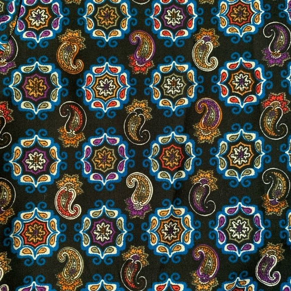 Vintage 80s button down and skirt set paisley print midi skirt size small - Picture 5 of 10